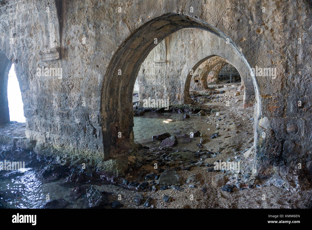 Antica di Seljuk costruito, in cantiere Tershane a Alanya, riviera turca, Turchia Foto Stock