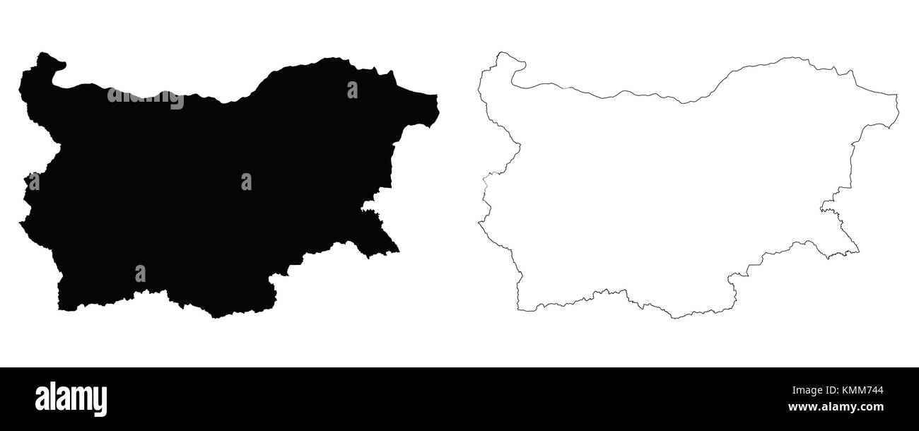 La Bulgaria mappa di contorno Illustrazione Vettoriale
