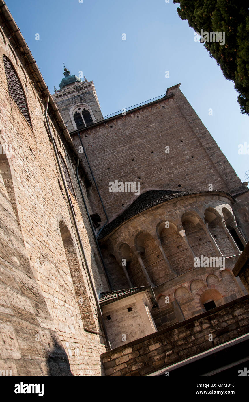 L'esterno di una chiesa in bérgamo milano, lombardia italia, Bergamo alta. Foto Stock