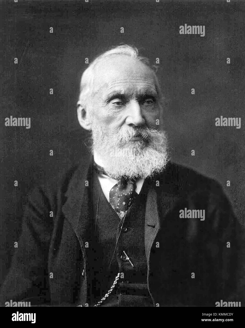 William Thomson, primo Baron Kelvin, OM, GCVO, PC, FRS FRSE (/ˈkɛlvɪn/; 26 giugno 1824 - 17 dicembre 1907) era un Scots-Irish[1][2] Fisico Matematico e ingegnere che era nato a Belfast nel 1824. Foto Stock