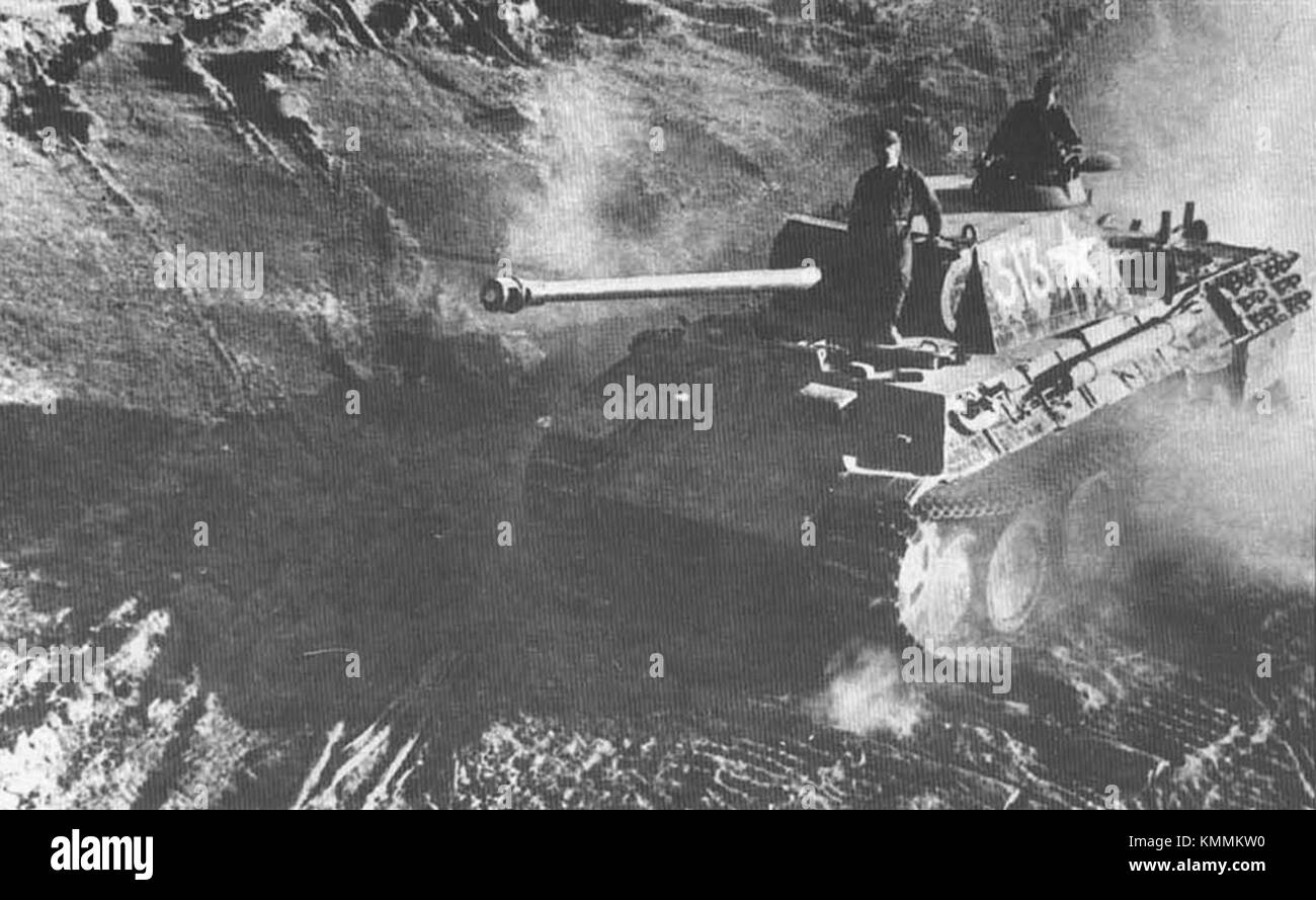 Durante la seconda guerra mondiale, l'Unione Sovietica catturò vari veicoli militari dell'asse, tra cui carri armati tedeschi come il PzKpfw III, il PzKpfw IV e il PzKpfw V Panther. Questi veicoli sono stati utilizzati per il combattimento, l'addestramento e la ricognizione, fornendo preziose informazioni sulla tecnologia corazzata tedesca. Foto Stock
