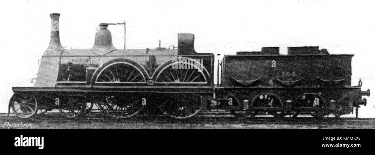 Questa immagine della locomotiva NER 164, presentata nell'edizione di ottobre 1905 di Railway Magazine, mostra una locomotiva dei primi anni del XX secolo utilizzata dalla North Eastern Railway di Belfast. La locomotiva rappresenta un pezzo chiave della storia ferroviaria. Foto Stock