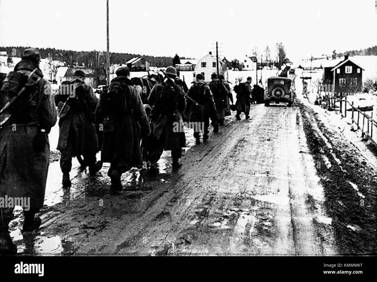 Soldati svedesi il 1940 marzo Foto Stock