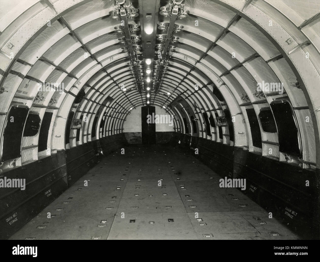 All'interno dell'aereo da trasporto militare Hastings, Regno Unito 1940s Foto Stock