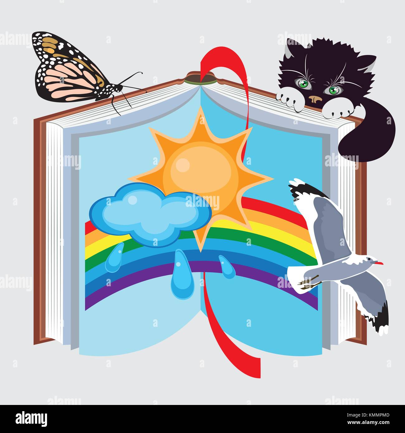 Libro della natura, illustrazione vettoriale Illustrazione Vettoriale