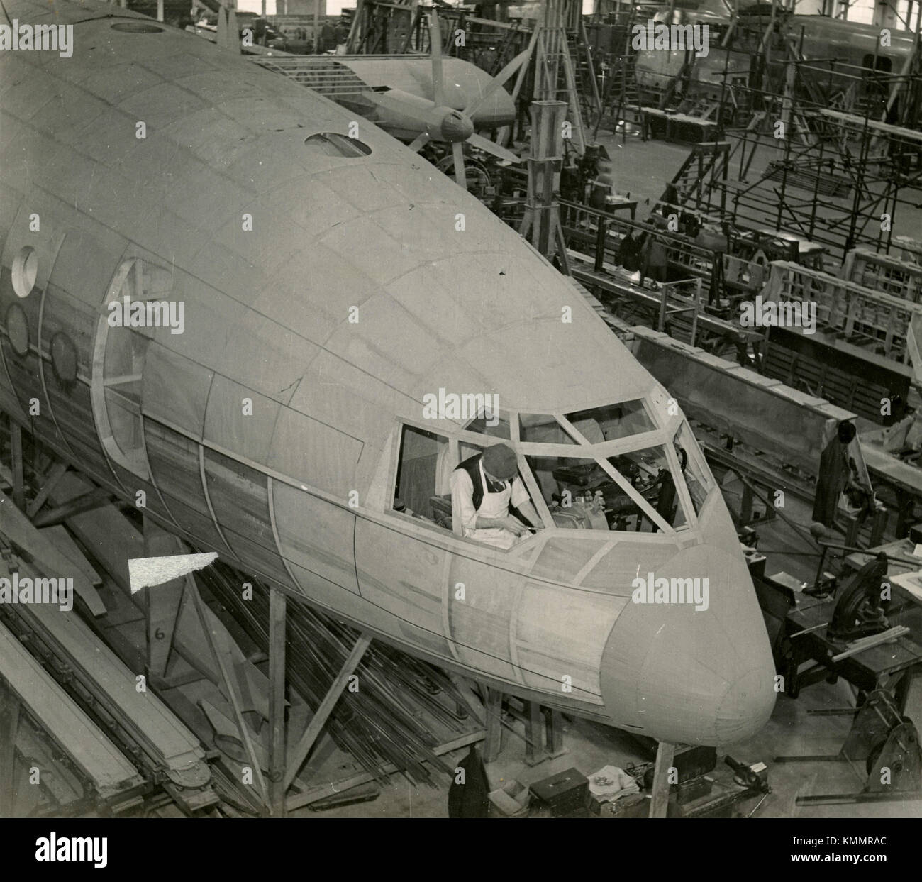 Costruzione del Bristol Bramazon aeromobili, Regno Unito 1947 Foto Stock