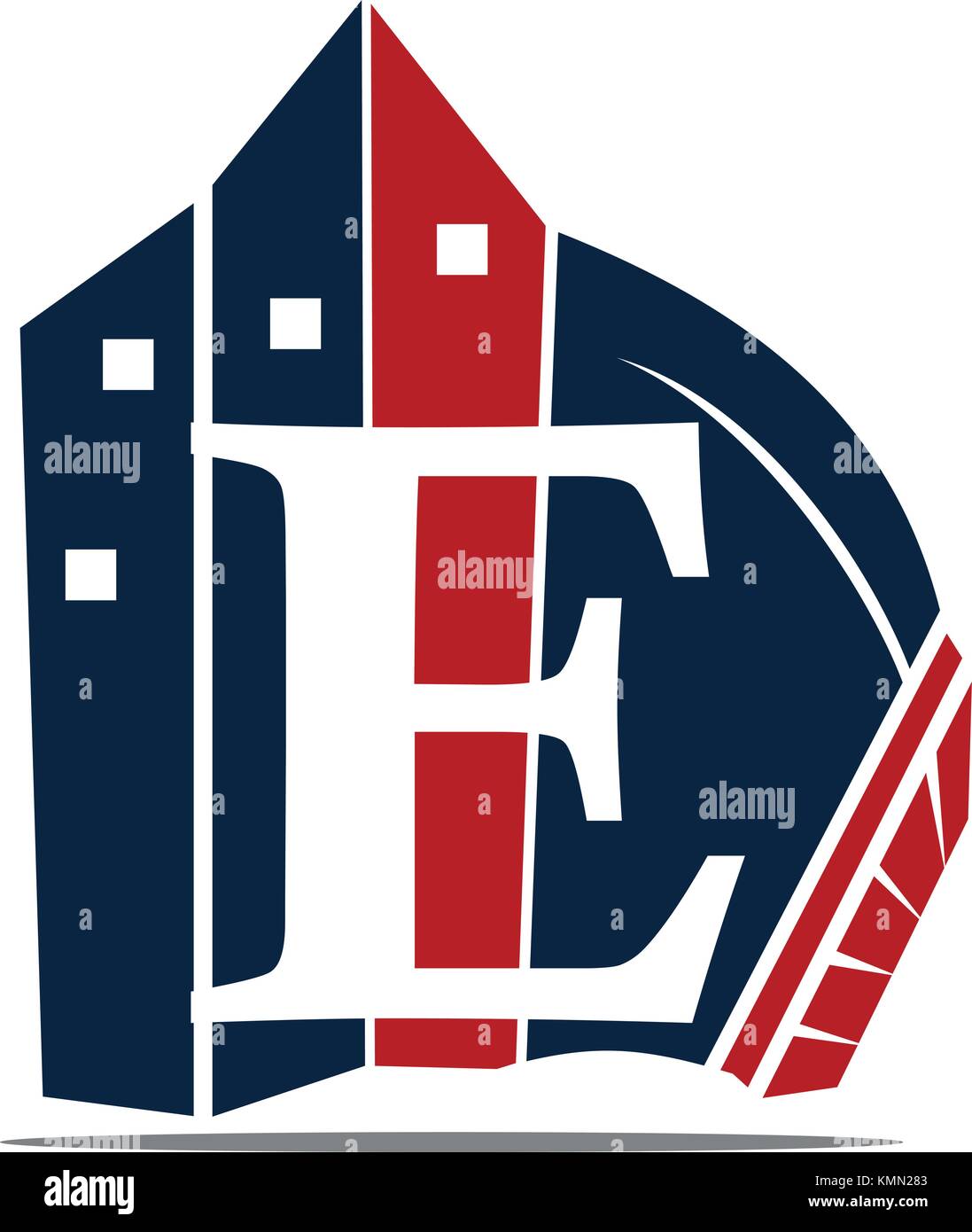 Real estate - lettera e Illustrazione Vettoriale