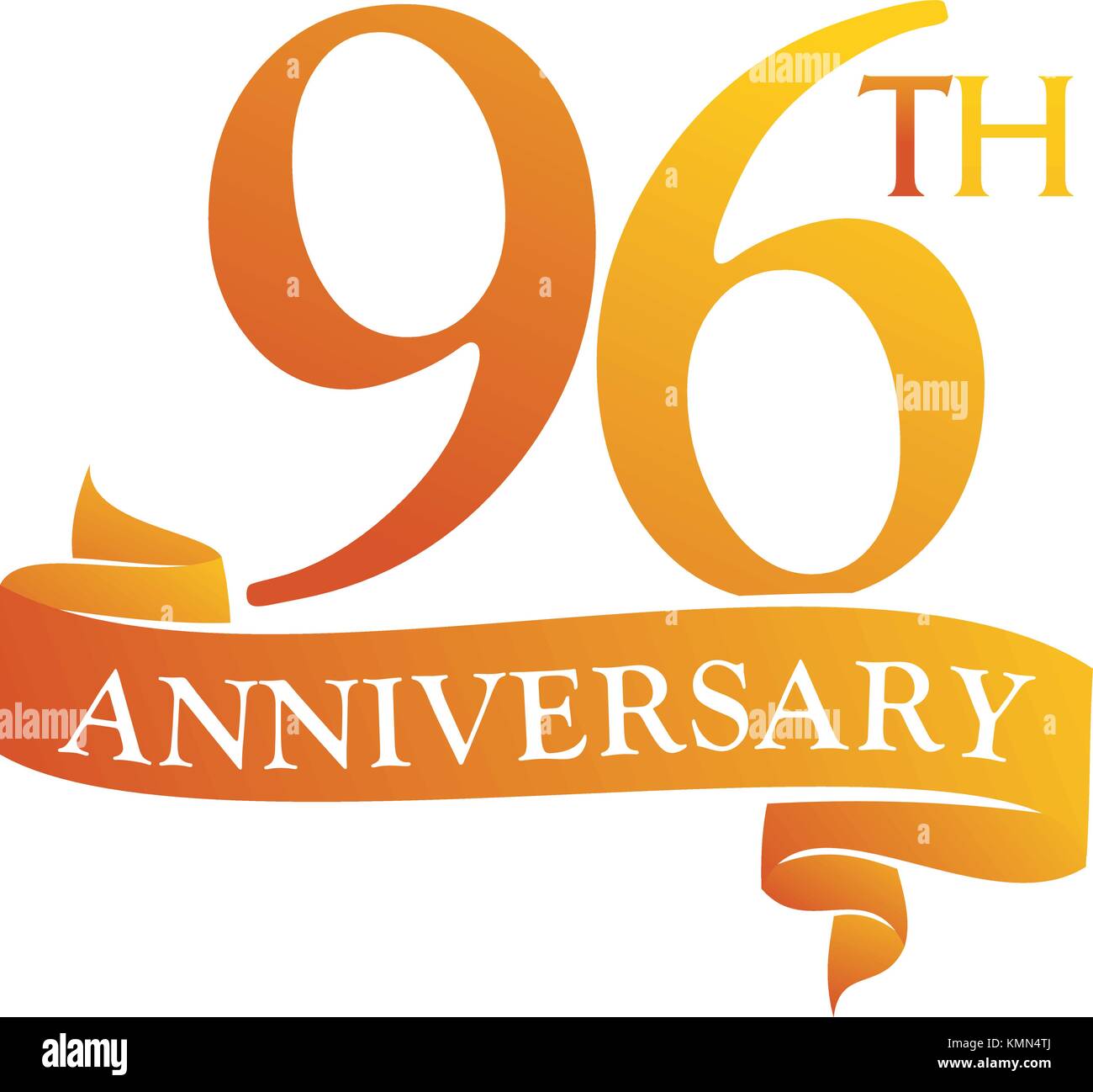 96 anni di anniversario di nastro Illustrazione Vettoriale