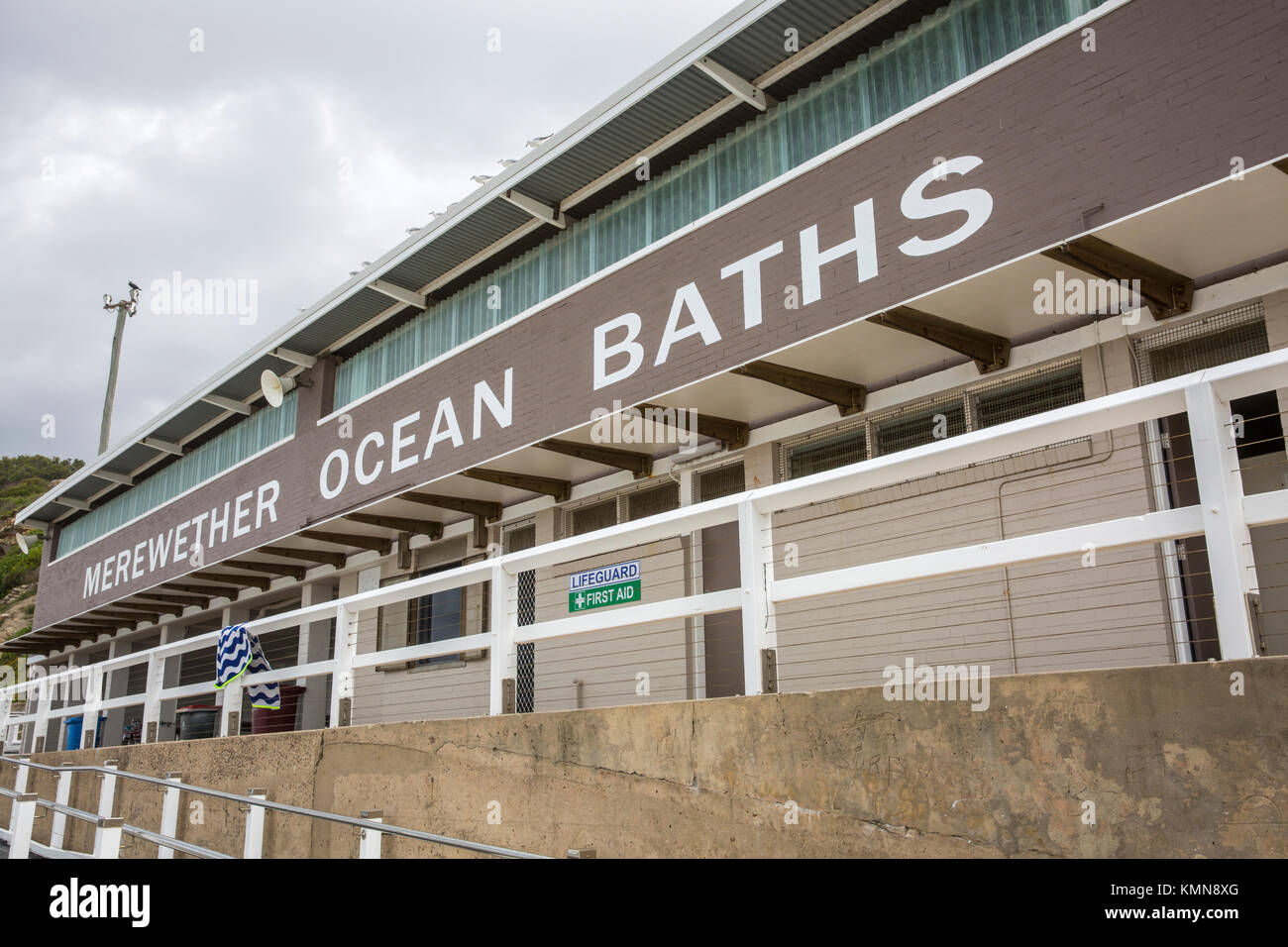 Merewether Ocean terme piscina a Newcastle, Nuovo Galles del Sud, Australia Foto Stock