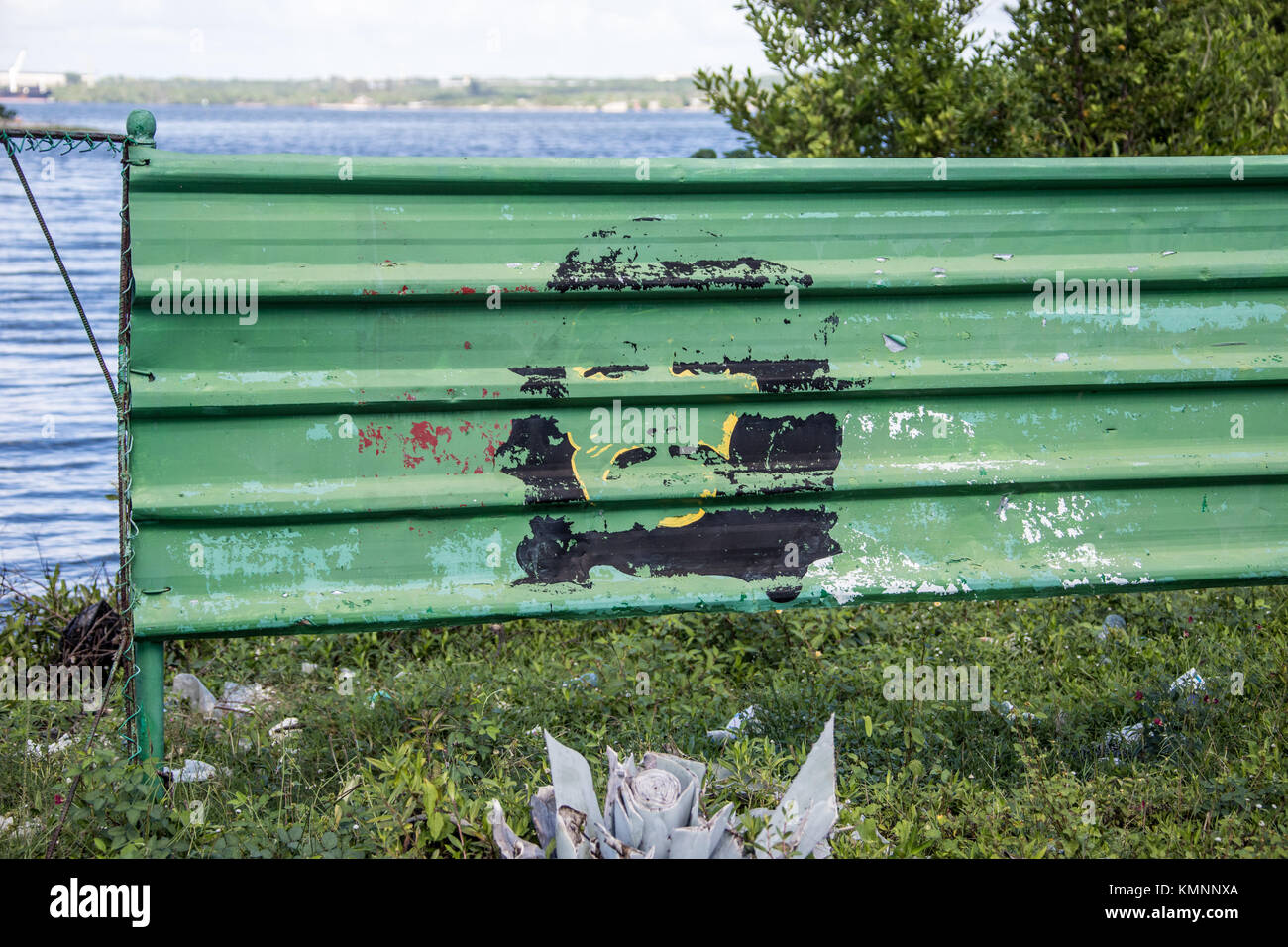 Immagine di invecchiamento di Che Guevara in Cienfuegos, Cuba Foto Stock