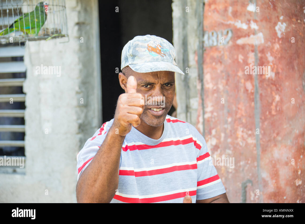 Uomo locale a Cienfuegos, Cuba Foto Stock