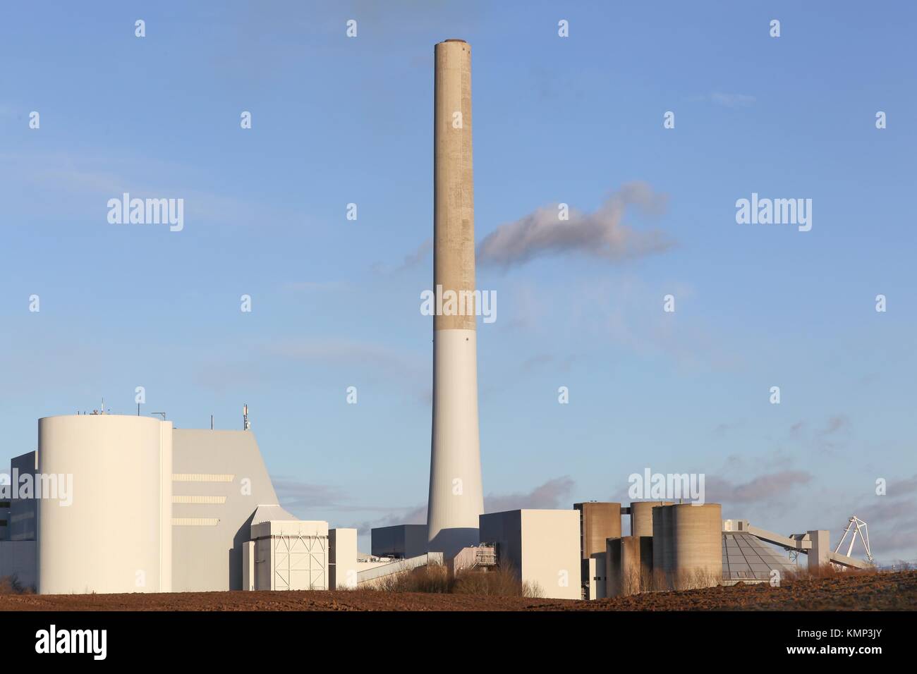 Studstrup power station. La stazione di potenza è un olio e a carbone centrale termoelettrica a Studstrup, Danimarca ed è gestito da DONG Energy Foto Stock