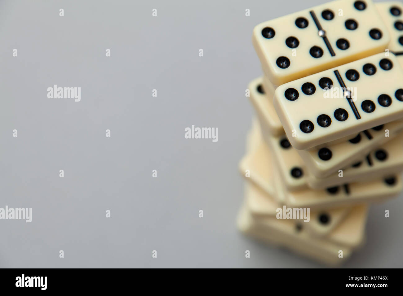 Domino sfondo. strategia di business concept Foto Stock