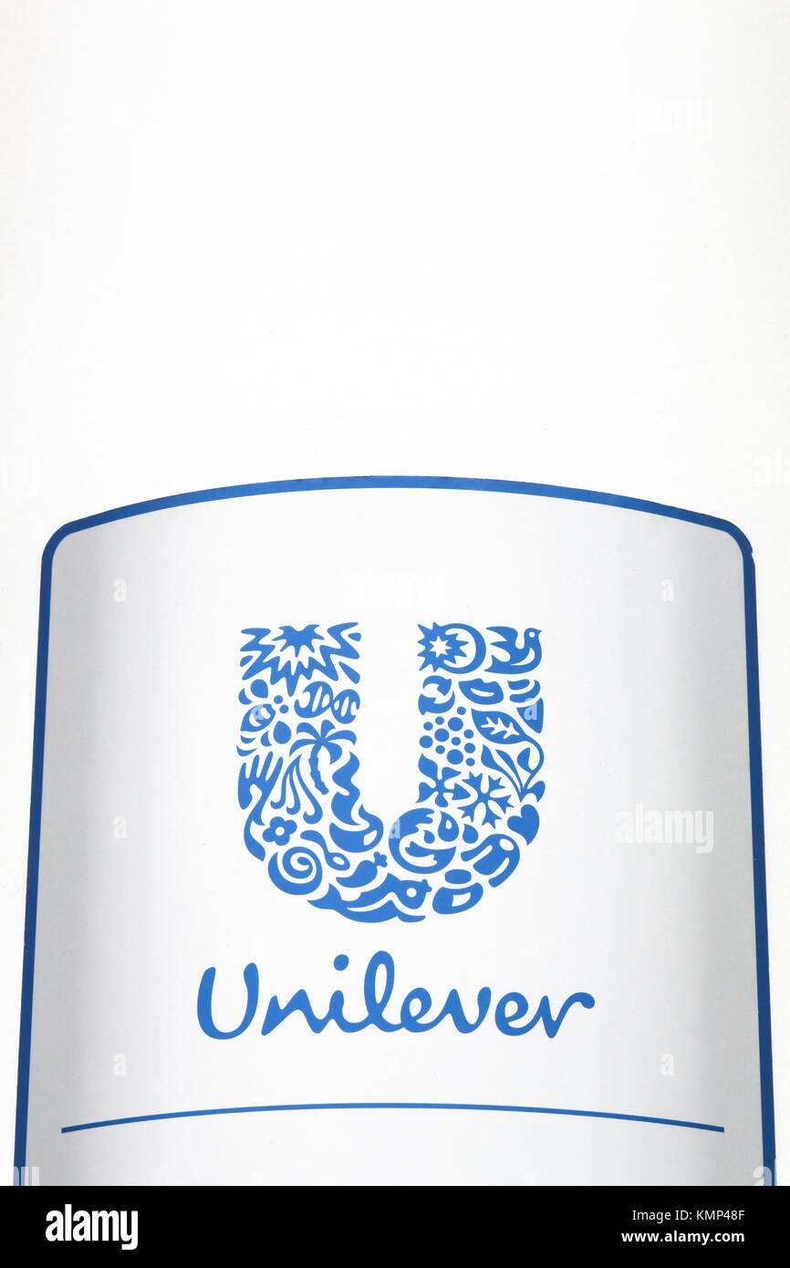 Amburgo, Germania - Luglio 20, 2017: Unilever logo su un pannello. Unilever è un Dutch-British transnazionale di beni di consumo società Foto Stock