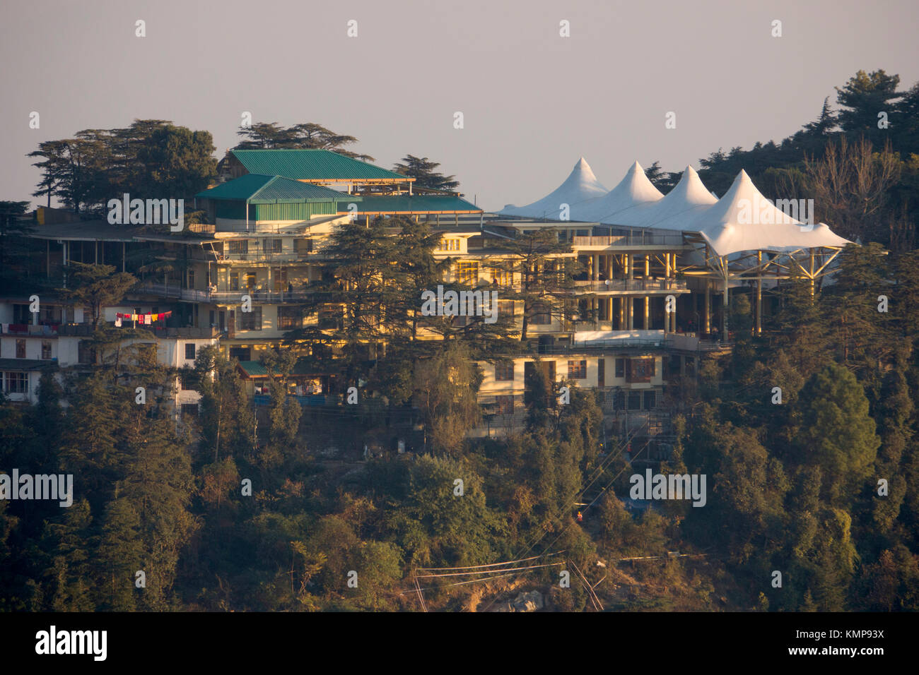 Sua Santità il Dalai Lama tempio complesso e residence a Mcleod Ganj,  Himachal Pradesh, India Foto stock - Alamy