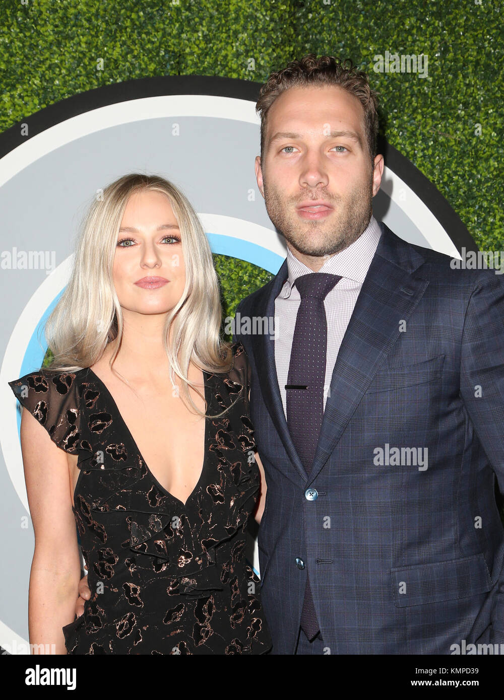 Los ANGELES, CA - 7 DICEMBRE: Jai Courtney, Mecki Dent, at 2017 GQ Men Of The Year Party at Chateau Marmont a Los Angeles, California, il 7 dicembre 2017. Credito: Faye Sadou/Mediapunch Foto Stock