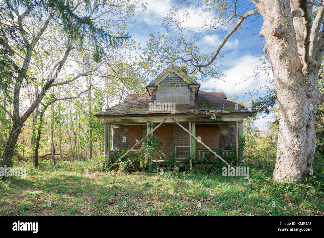 Casa abbandonata in Eastern long Island, NY Foto Stock