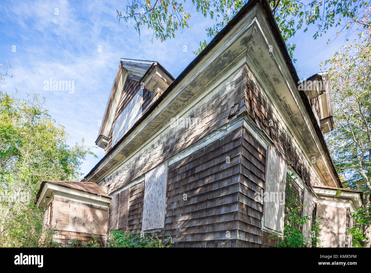 Casa abbandonata in Eastern long Island, NY Foto Stock