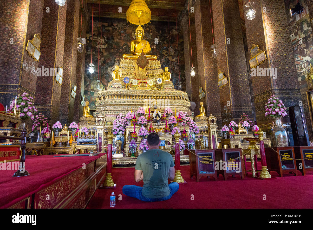 Bangkok, Tailandia. Il Phra Ubosot (ordinazione Hall) di Wat Pho tempio complesso. Foto Stock