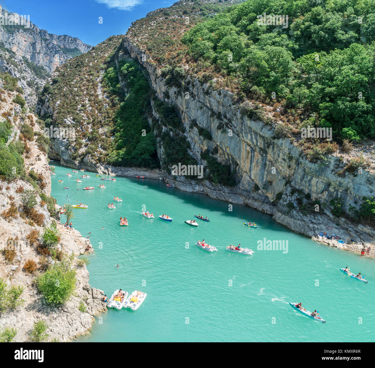 Il viaggio in canoa lungo il fiume Verdon. La Francia. 2017.07.30. Foto Stock