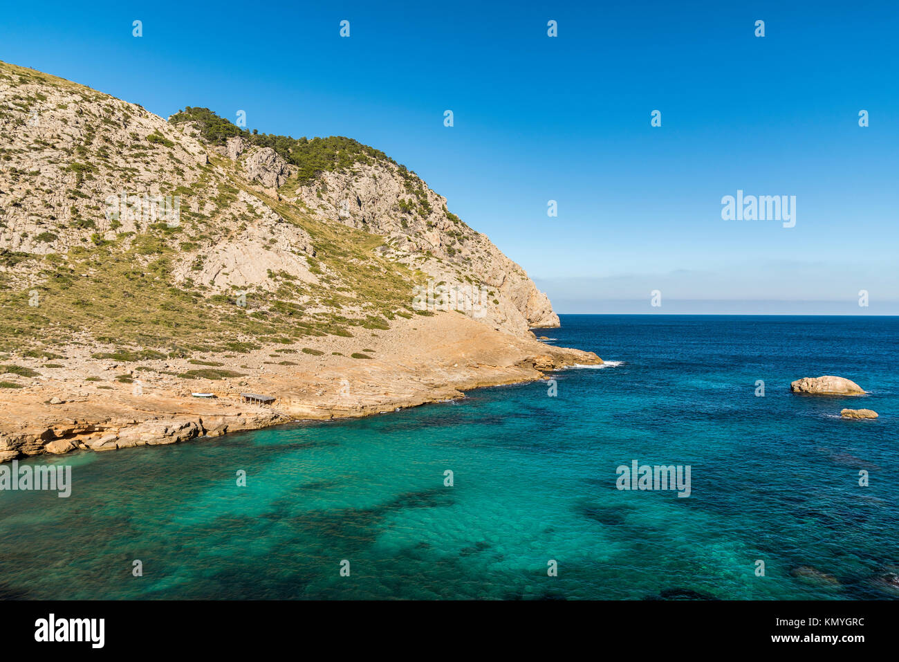 Cala Figuera, Cap de Formentor, Maiorca, isole Baleari, Spagna Foto Stock