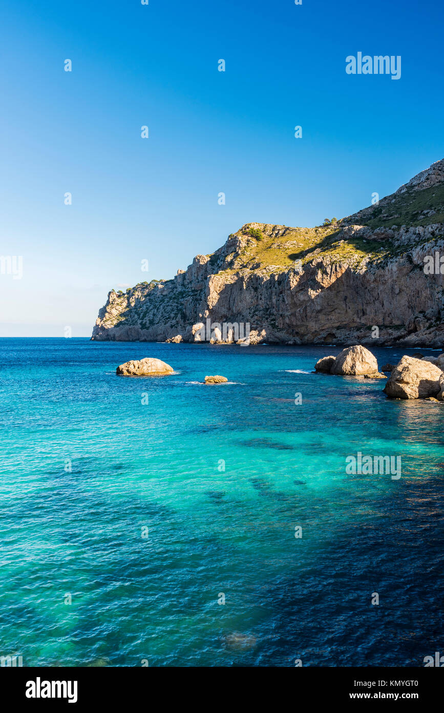 Cala Figuera, Cap de Formentor, Maiorca, isole Baleari, Spagna Foto Stock