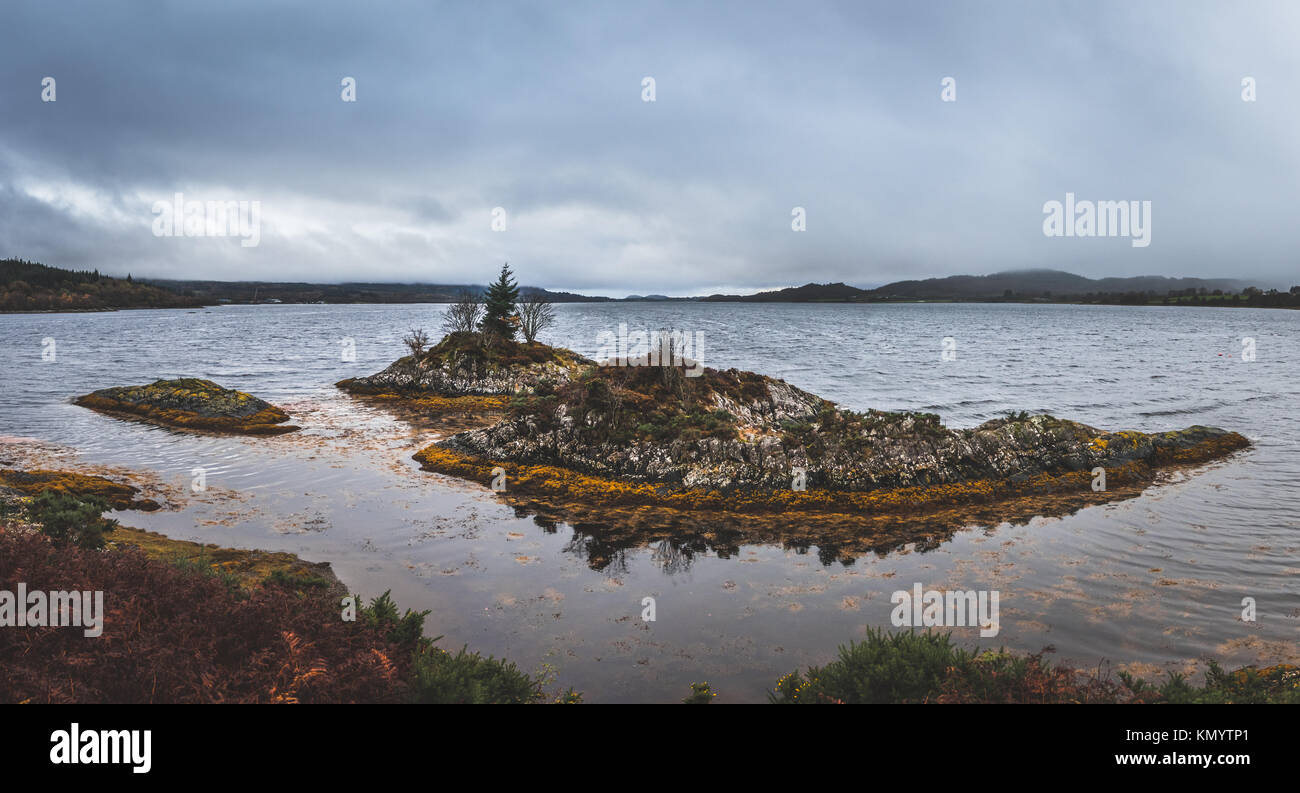 Loch Creran Panorama, Scozia Foto Stock