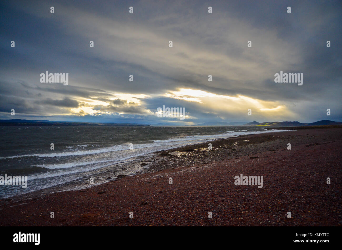 Tramonto al mare di Schottland Foto Stock