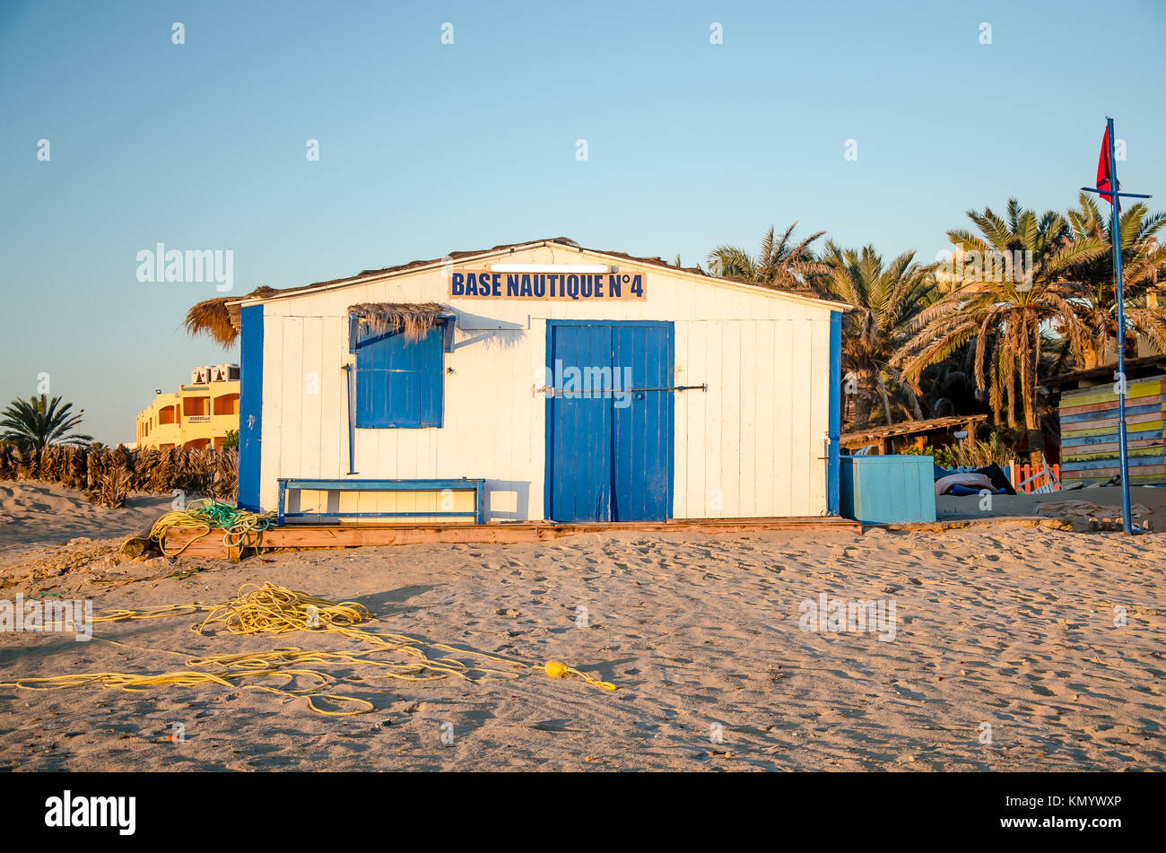 Base di costruzione navale noleggio barche, djerba Tunisi, 7 novembre 2014 Foto Stock