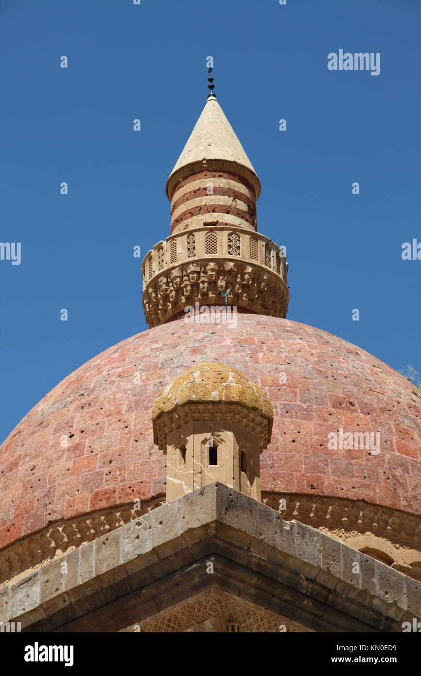 Straordinaria struttura architettonica, isak paşa palace,doğubeyazıt, ağrı, Anatolia orientale, Turchia Foto Stock