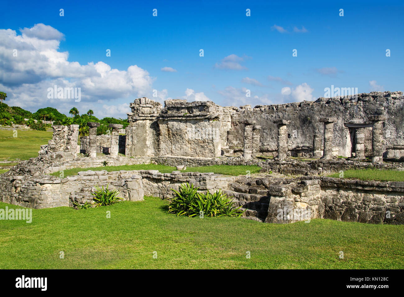 Le rovine maya di Tulum, la penisola dello Yucatan, Messico Foto Stock