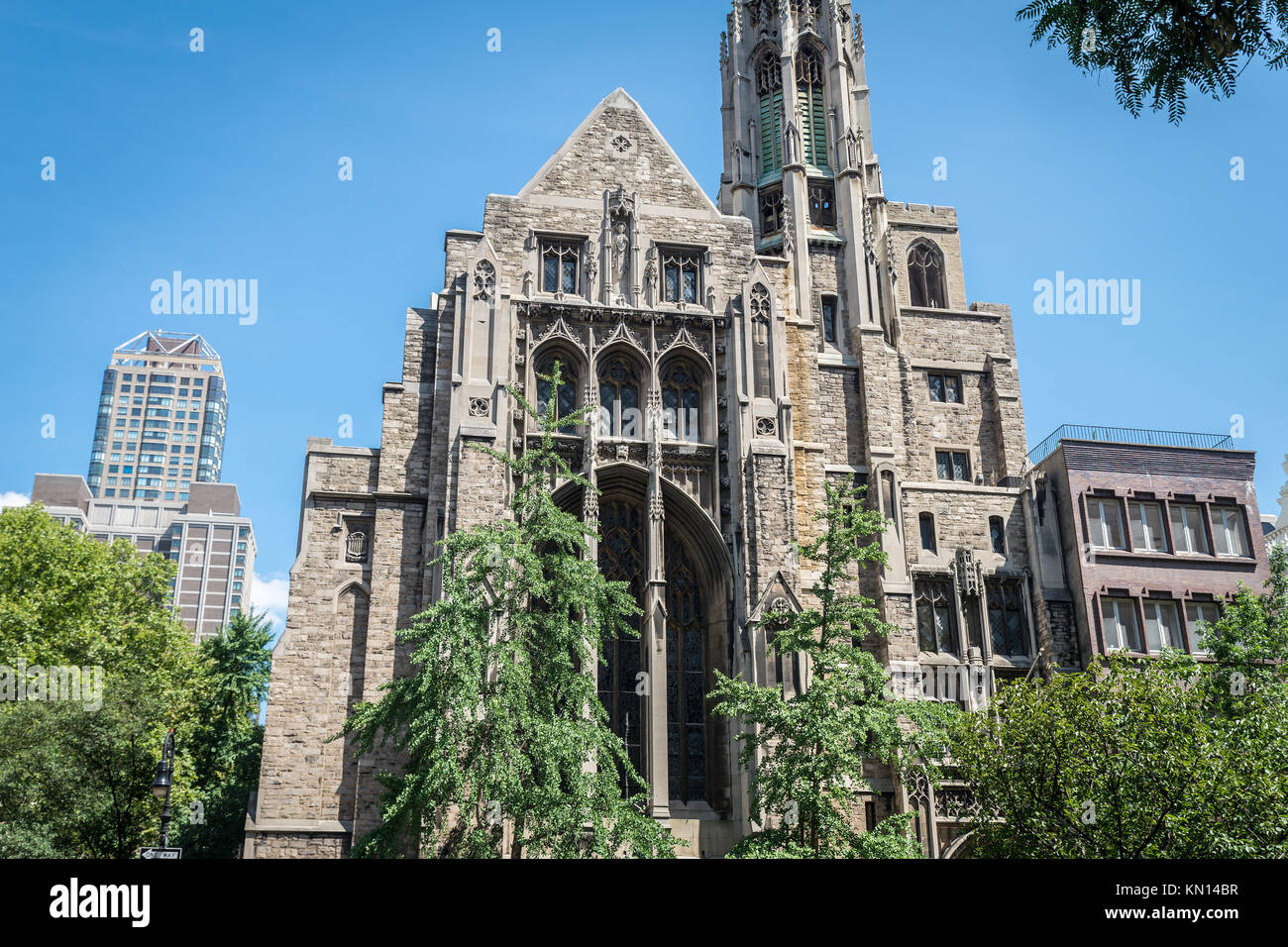 NEW YORK CITY - 10 Luglio: Centrale Chiesa Presbiteriana sulla luglio 10, 2015 a New York, Stati Uniti d'America. Si tratta di una congregazione storico sul lato est superiore e i Foto Stock