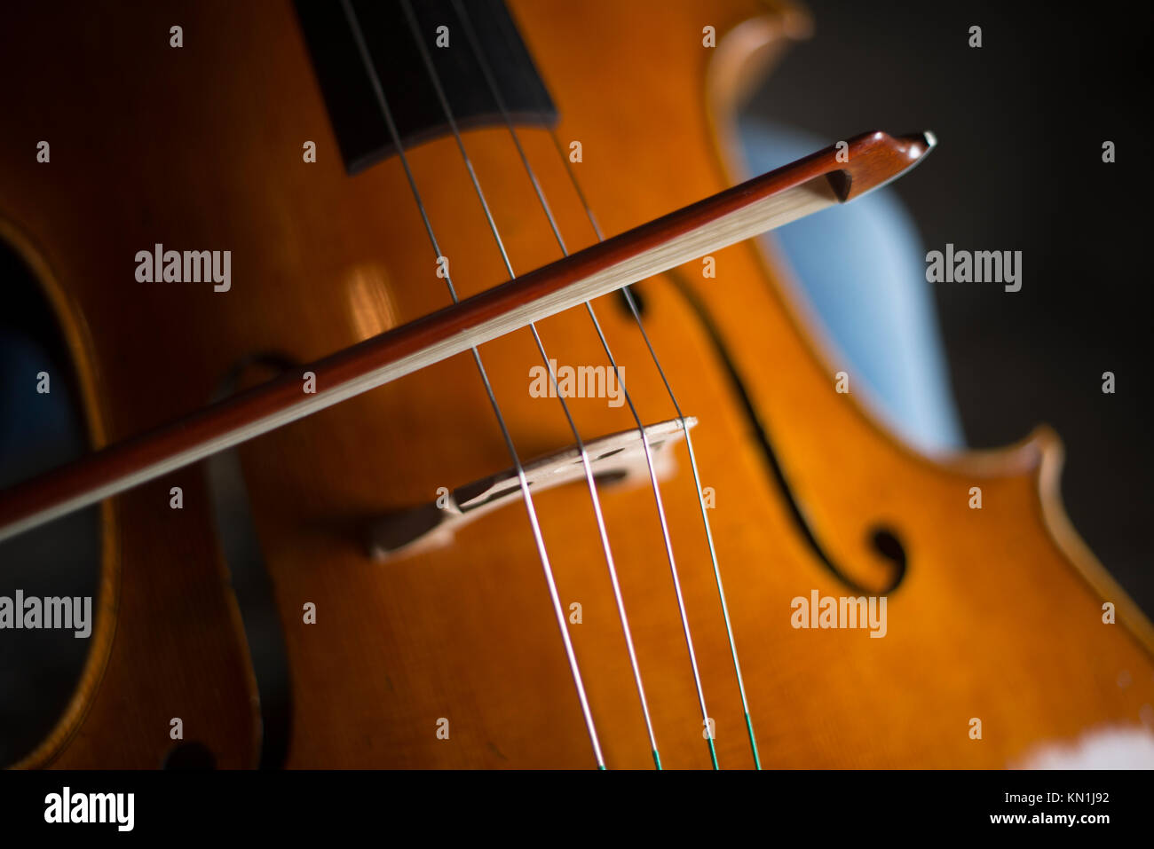 La riproduzione e test Pegasus violoncello in Cremona italia dal liutaio liutaio Vladimiro Cubanzi da La Casa del violino Foto Stock