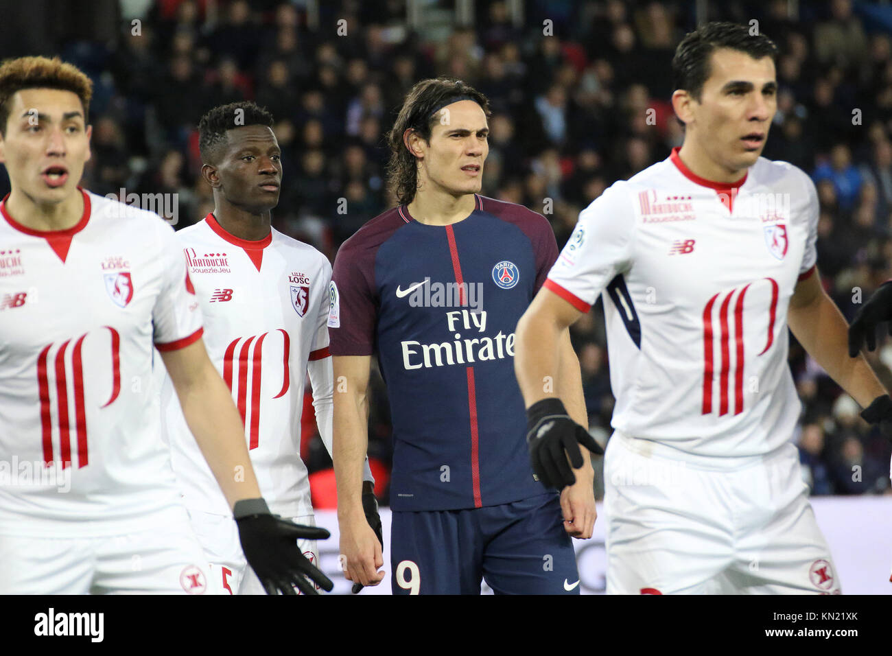 Parigi, Francia. Il 9 dicembre, 2017. Edinson Cavani durante il French Ligue 1 partita di calcio tra Paris Saint Germain (PSG) e Lille (LOSC) presso il Parc des Princes. Credito: SOPA/ZUMA filo/Alamy Live News Foto Stock