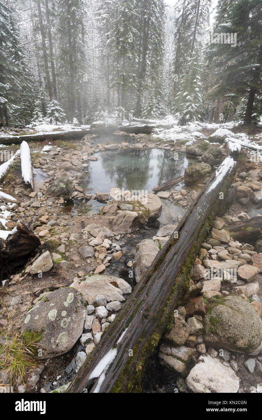 Stanley Hot Springs in Idaho Selway - Bitterroot Wilderness Area. Foto Stock