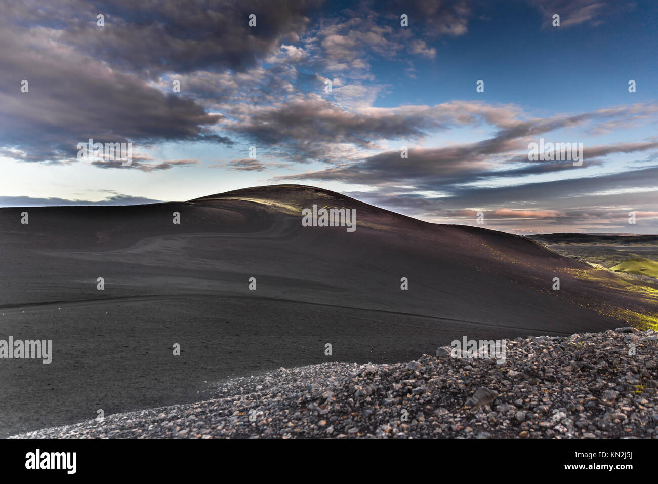 Laki o Lakagígar (crateri della Laki) è una fessura vulcanica nel sud altopiani di Islanda,. Lakagígar è il nome corretto, come Laki stessa montagna d Foto Stock