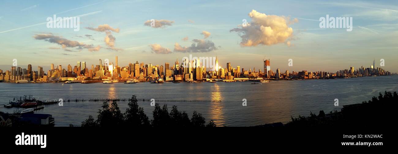 Skyline di New York dal New Jersey Foto Stock