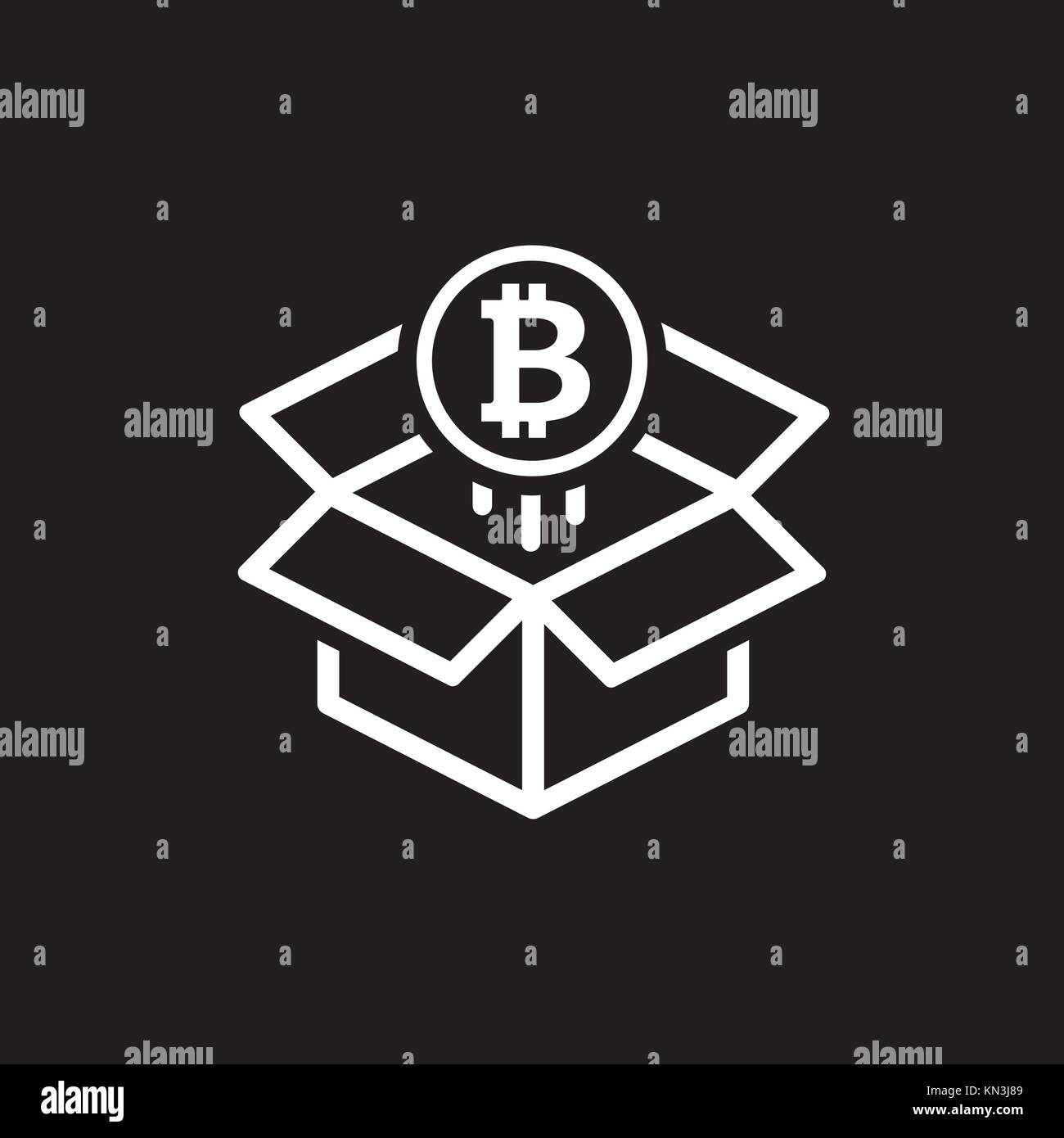 Blocco Bitcoin ricompensa icona. Illustrazione Vettoriale