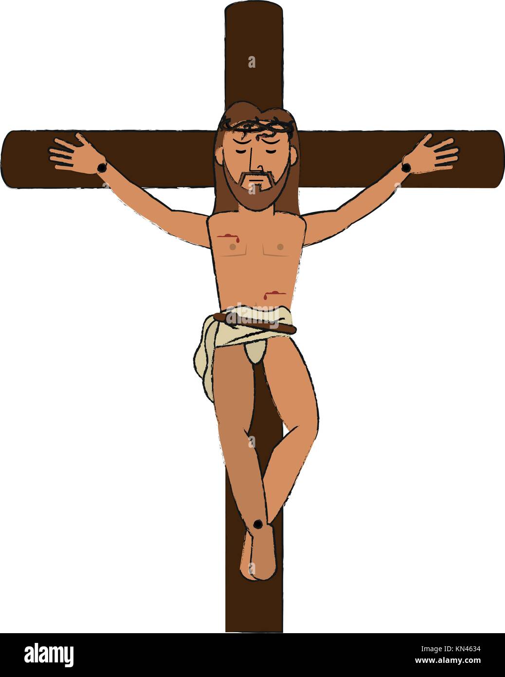 Gesù crocifisso cartoon Immagine e Vettoriale - Alamy