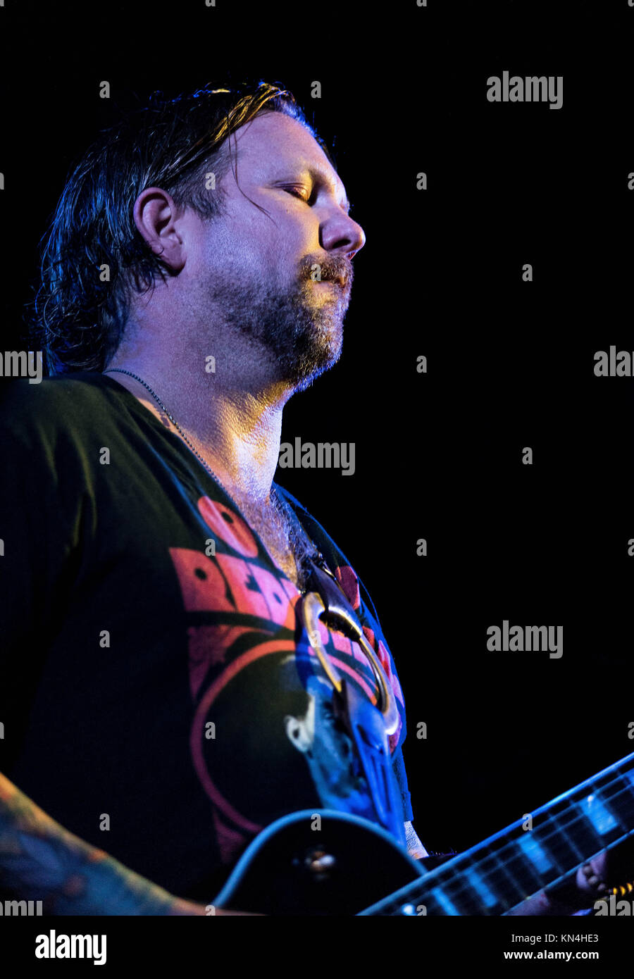 Il Devon Allman in banda La Belle Angele Edinburgh 2017 Foto Stock