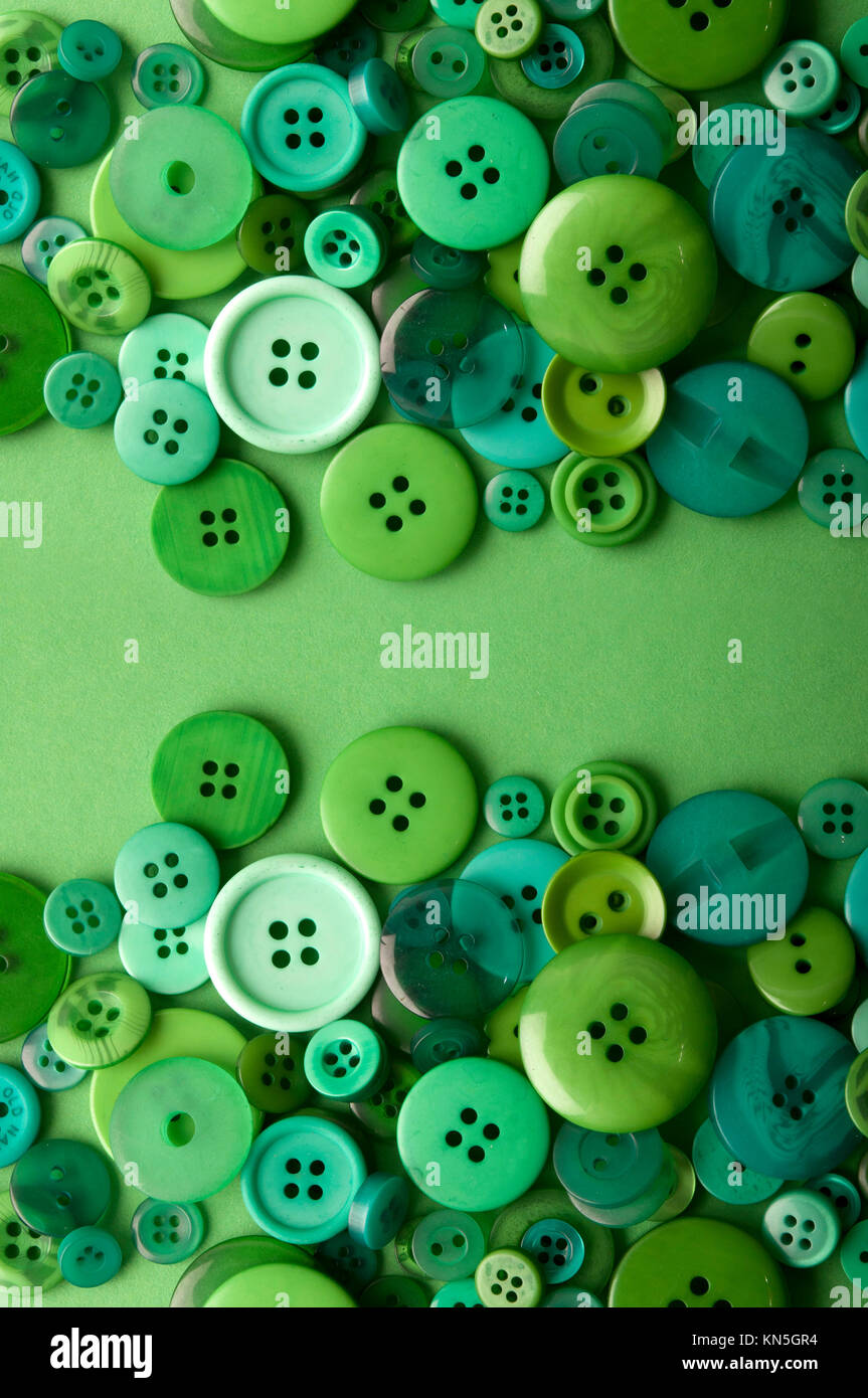 Pulsanti verdi, per il colore verde concept Foto Stock