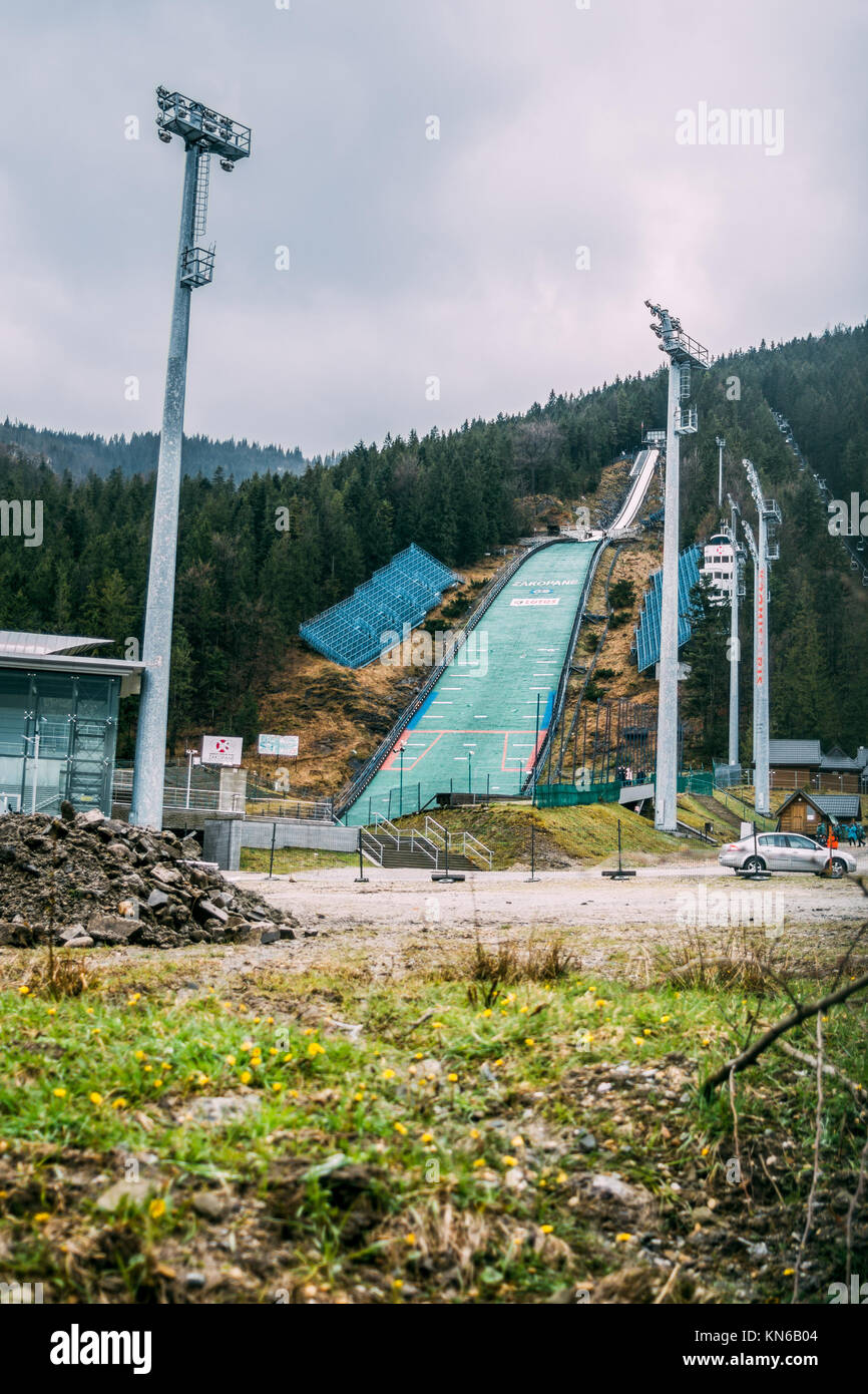 Wielka Krokiew ski jumping hill a Zakopane in Polonia Foto Stock