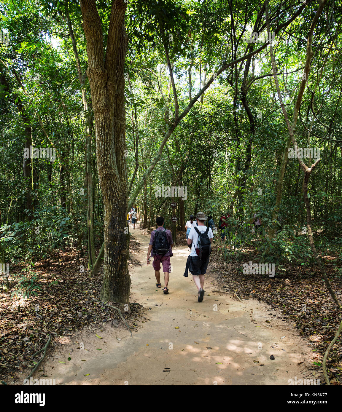 I Tunnel di Cu Chi - Vietnam Foto Stock