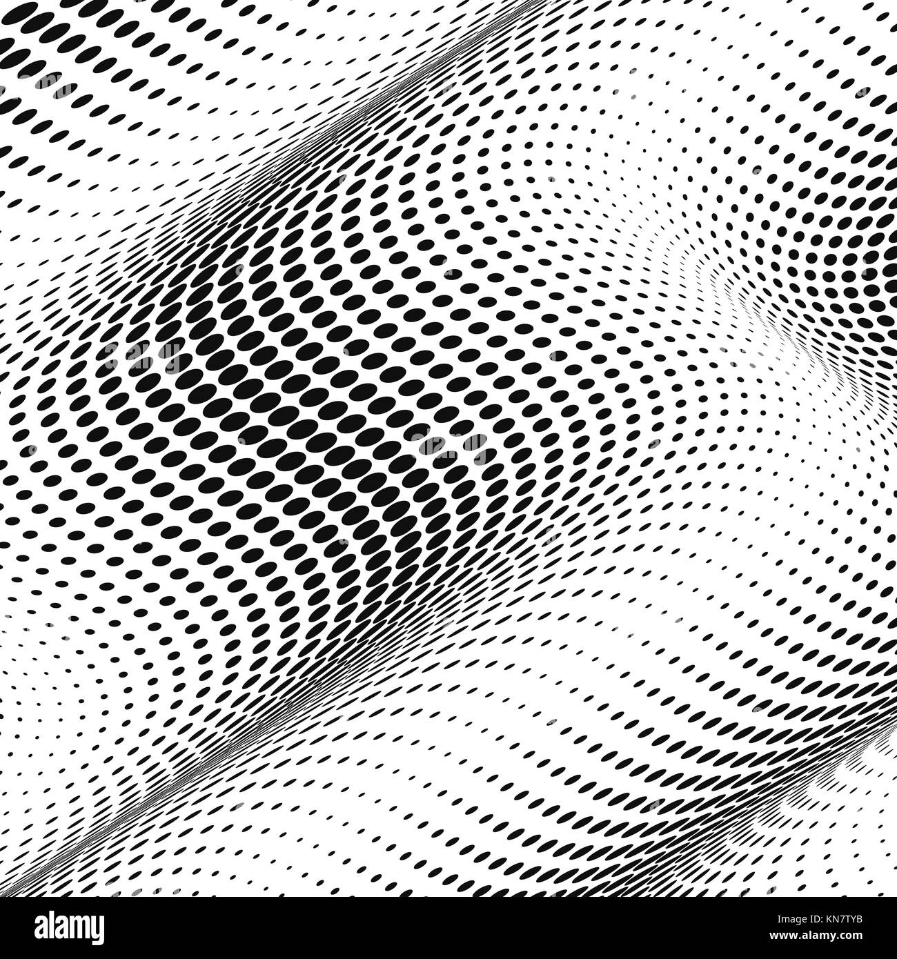 Abstract halftone onde punteggiate. sfondo vettoriale per la progettazione Illustrazione Vettoriale