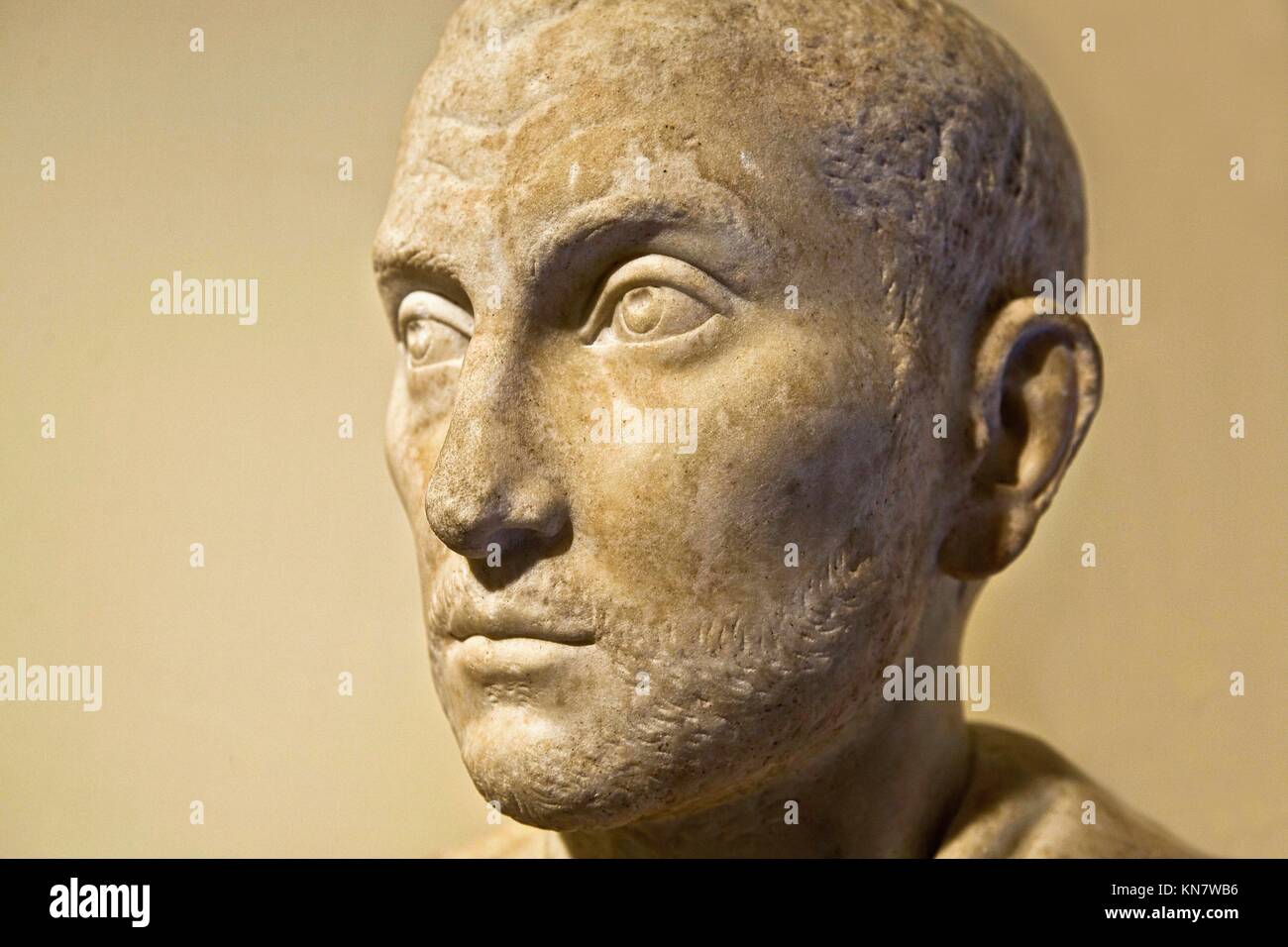 Busto del secolo II. Fonte: La Majona (Don Benito) carattere importante busto del secolo II. Fonte: La Majona (Don Benito) Carattere Foto Stock