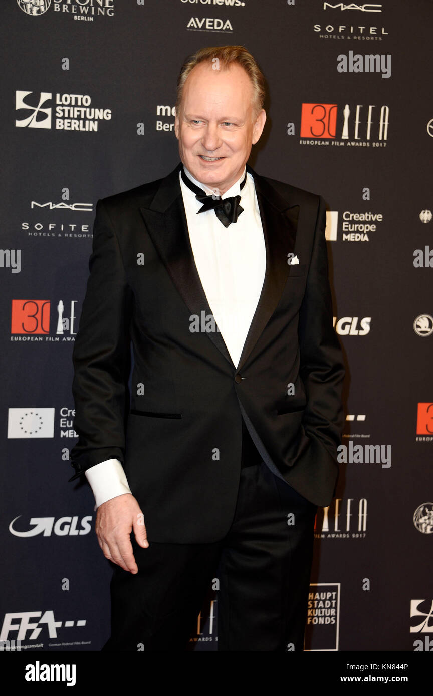 Stellan Skarsgard assiste il trentesimo European Film Awards 2017 all'Haus der Berliner Festspiele su dicembre 9, 2017 a Berlino, Germania. Foto Stock