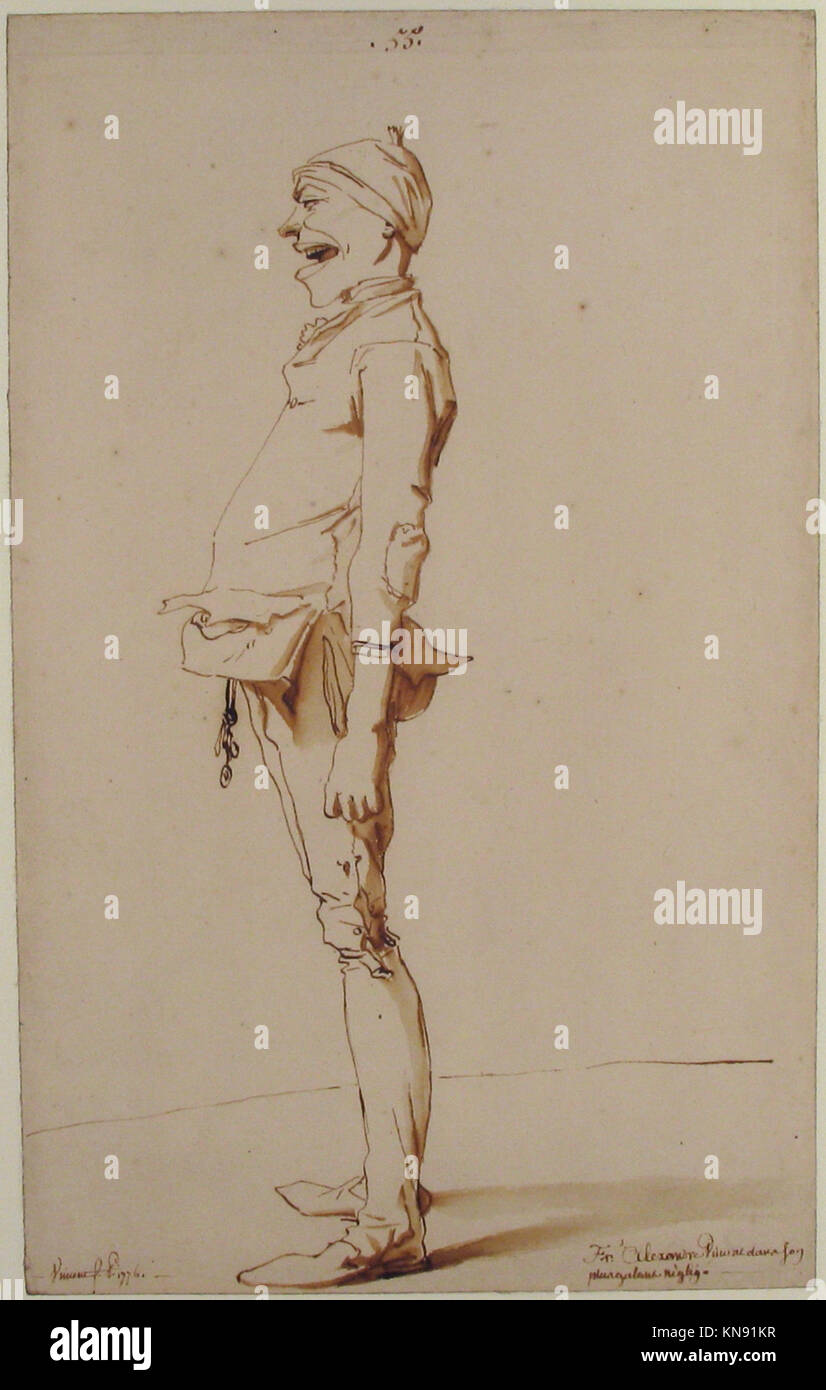 Questa caricatura raffigura Marie-Alexandre-Francesco, disegnata all'inizio del XIX secolo, evidenziando caratteristiche facciali esagerate e l'approccio umoristico dell'artista alla ritrattistica. Foto Stock