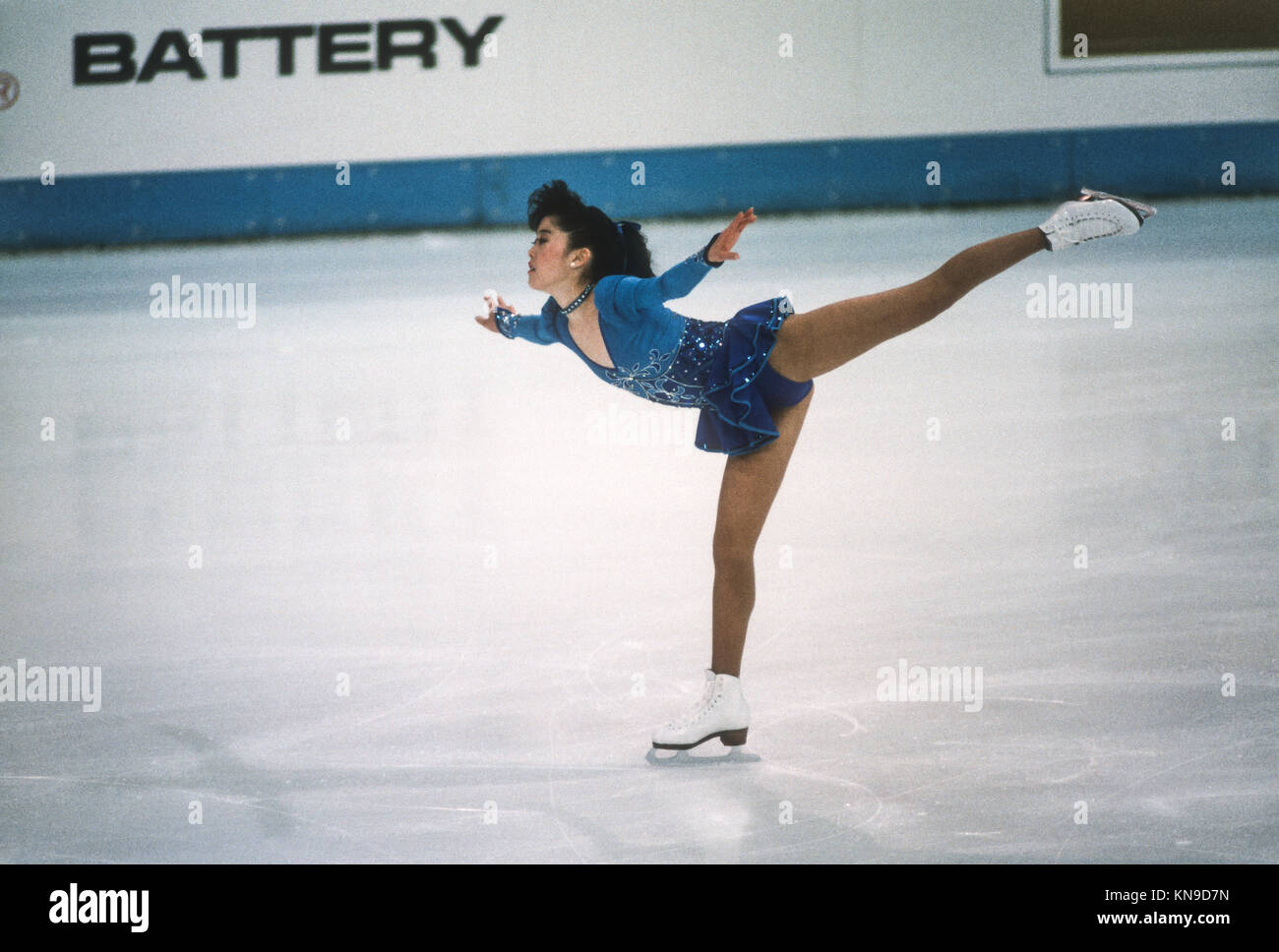 Kristi yamaguchi (USA) competono al 1989 campionati del mondo. Foto Stock