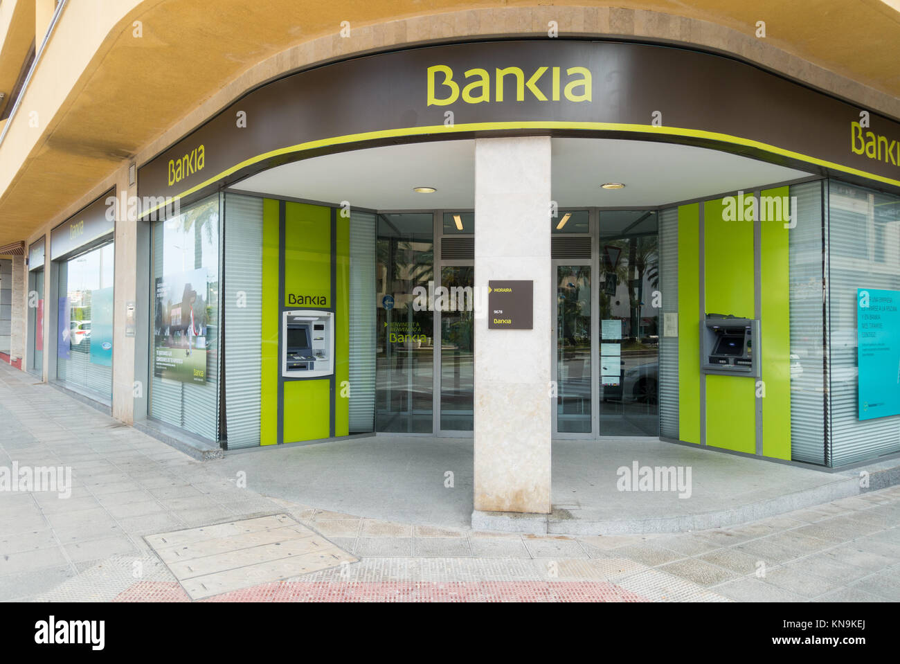 Banca Bankia in Moraira, Spagna, Europa. Foto Stock