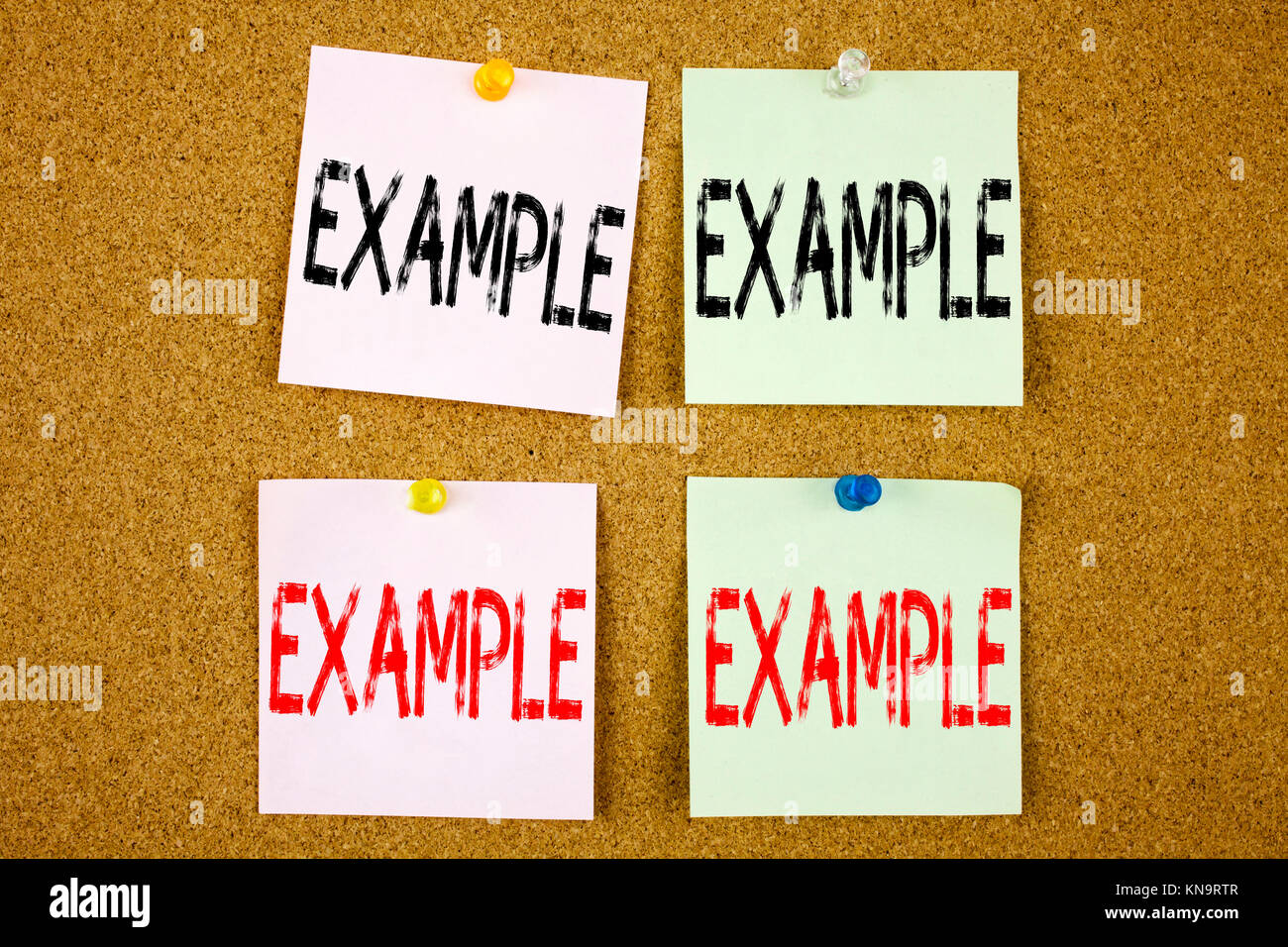 Mano concettuale di scrittura di testo Didascalia ispirazione mostra esempio concetto aziendale ad esempio illustrazione paradigma per esempio su adesivo colorato Foto Stock